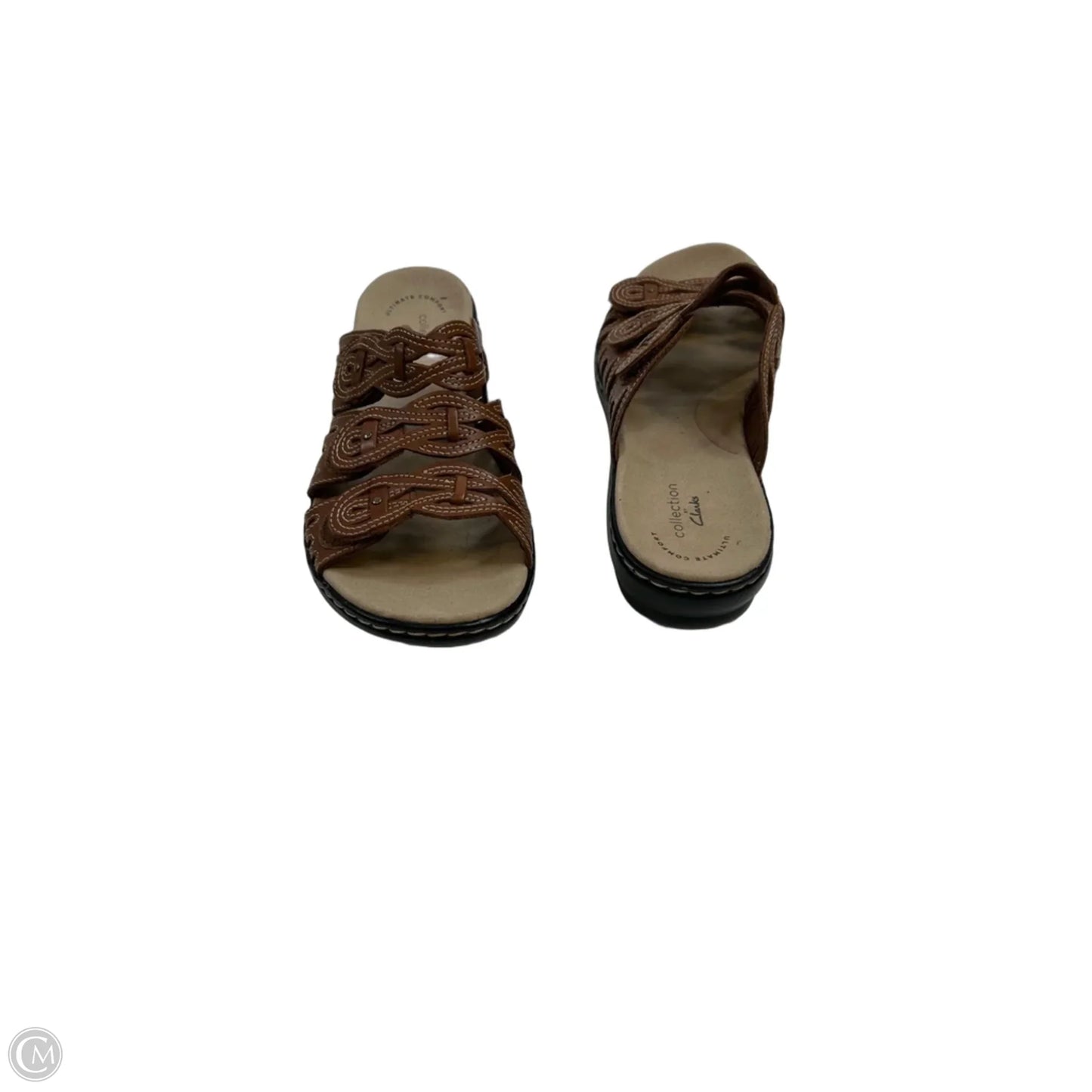 Shoes Flats By Clarks In Brown, Size: 8