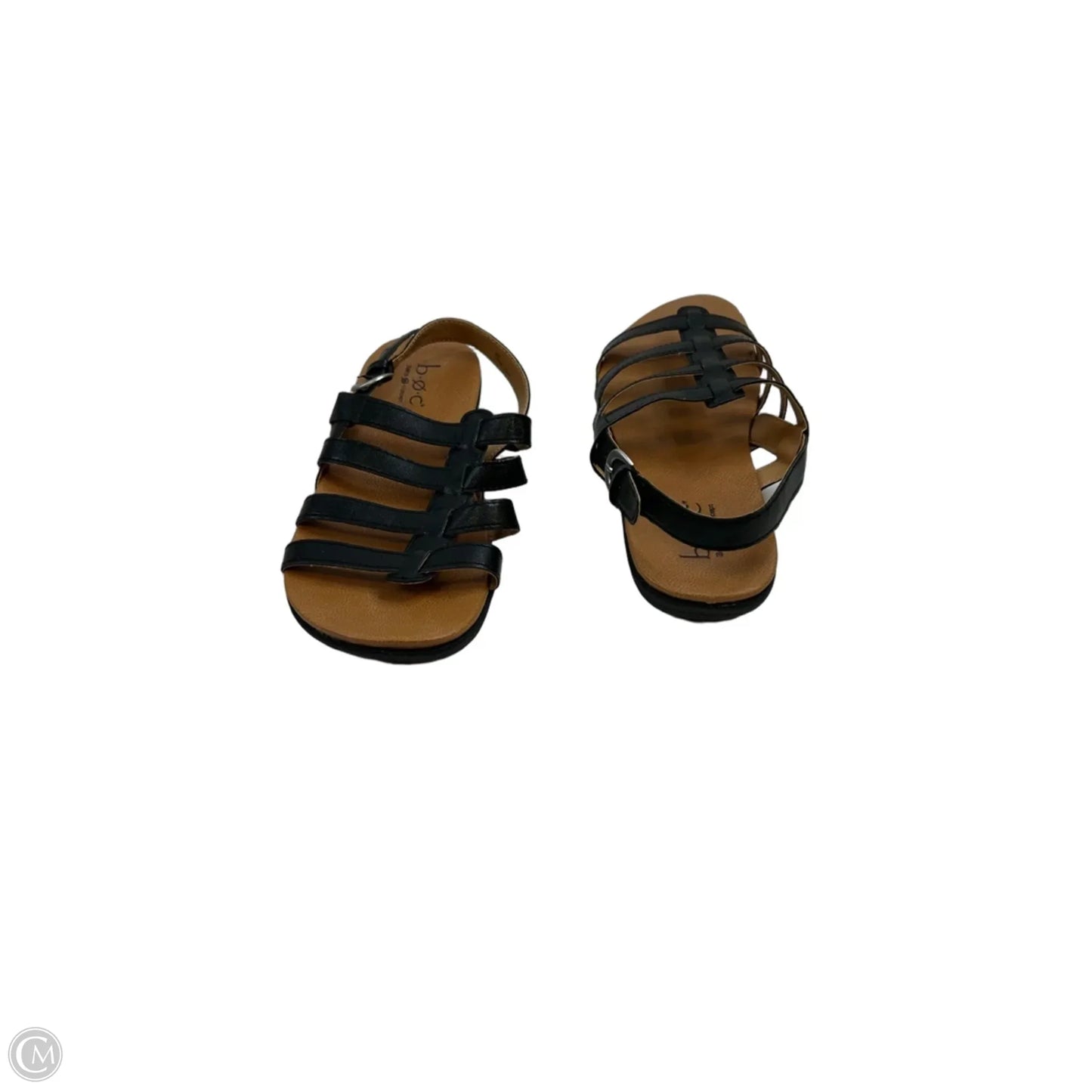 Sandals Flats By Boc In Black & Tan, Size: 8