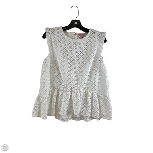Top Sleeveless Designer By Kate Spade In White, Size: L