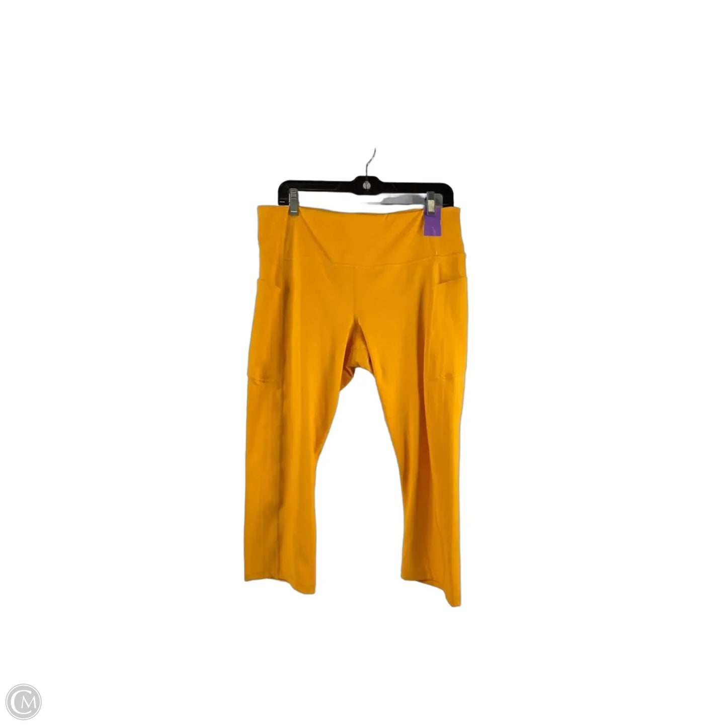Athletic Leggings Capris By Athleta In Yellow, Size: Xl