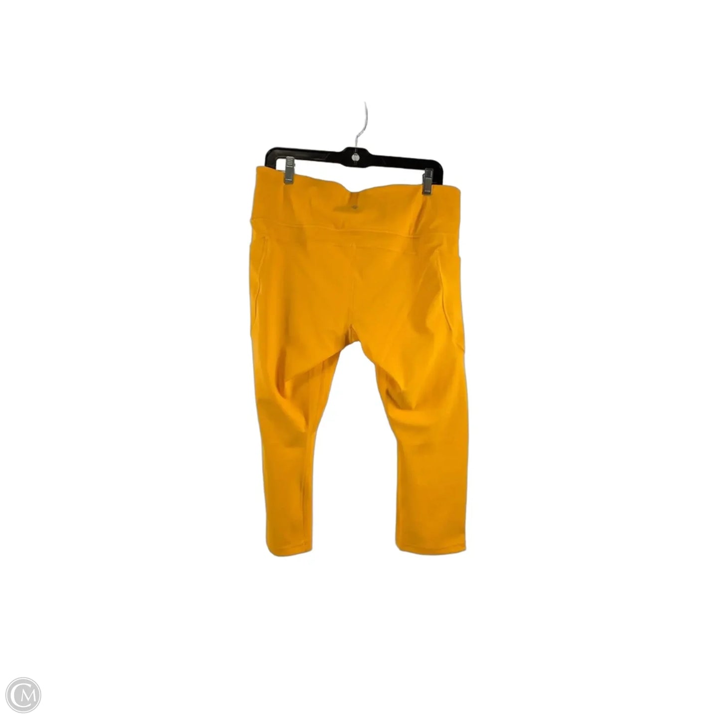 Athletic Leggings Capris By Athleta In Yellow, Size: Xl