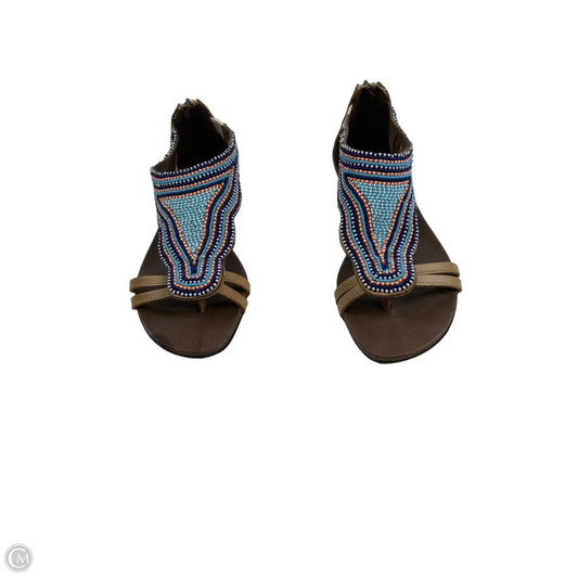 Sandals Flats By Pikolinos In Blue & Brown, Size: 7