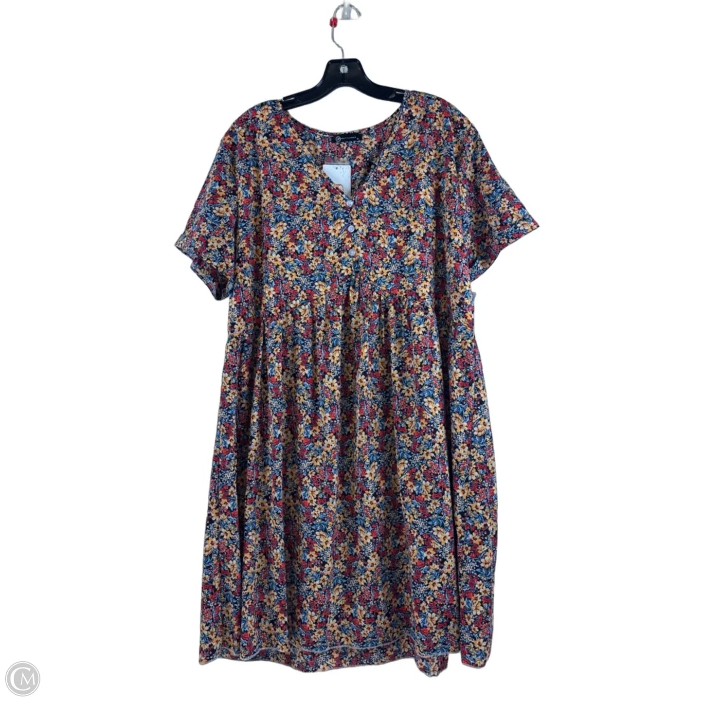 Dress Casual Midi By Prettygarden In Floral Print, Size: Xl