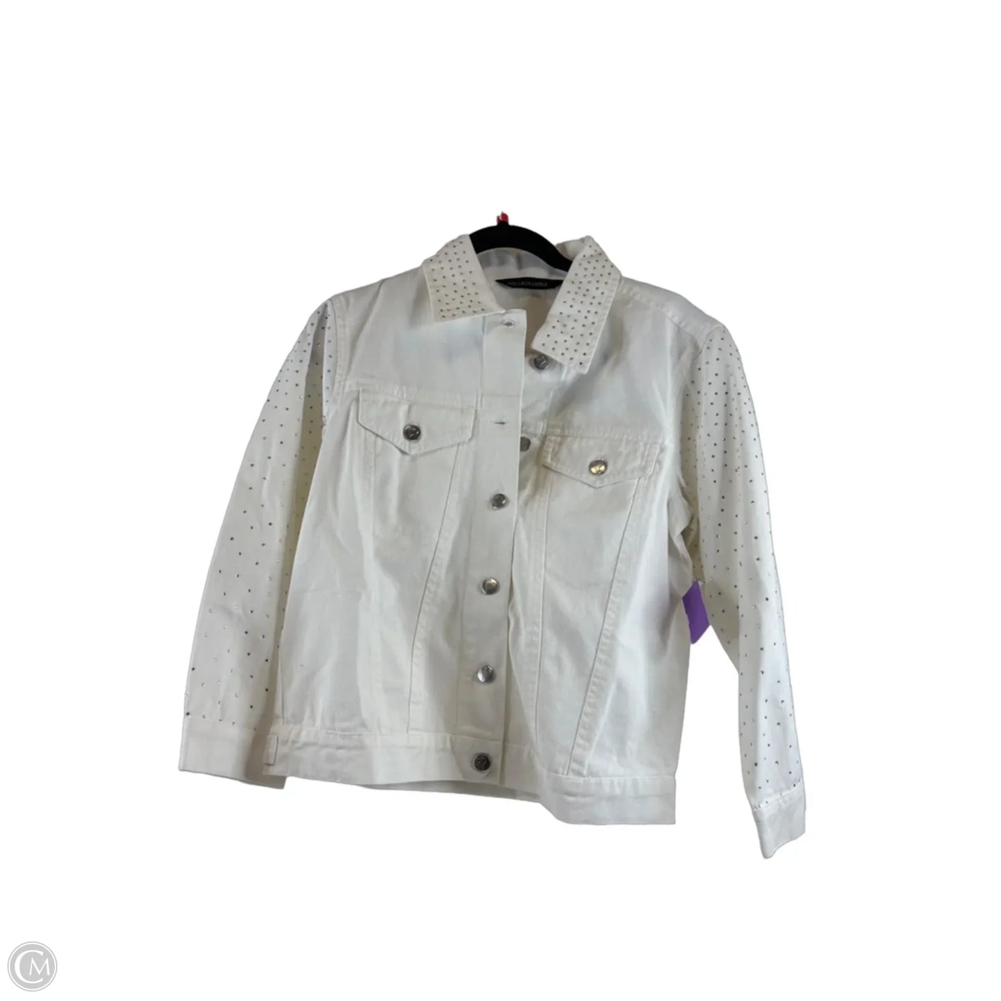 Jacket Denim By Colleen Lopez In White Denim, Size: Xs