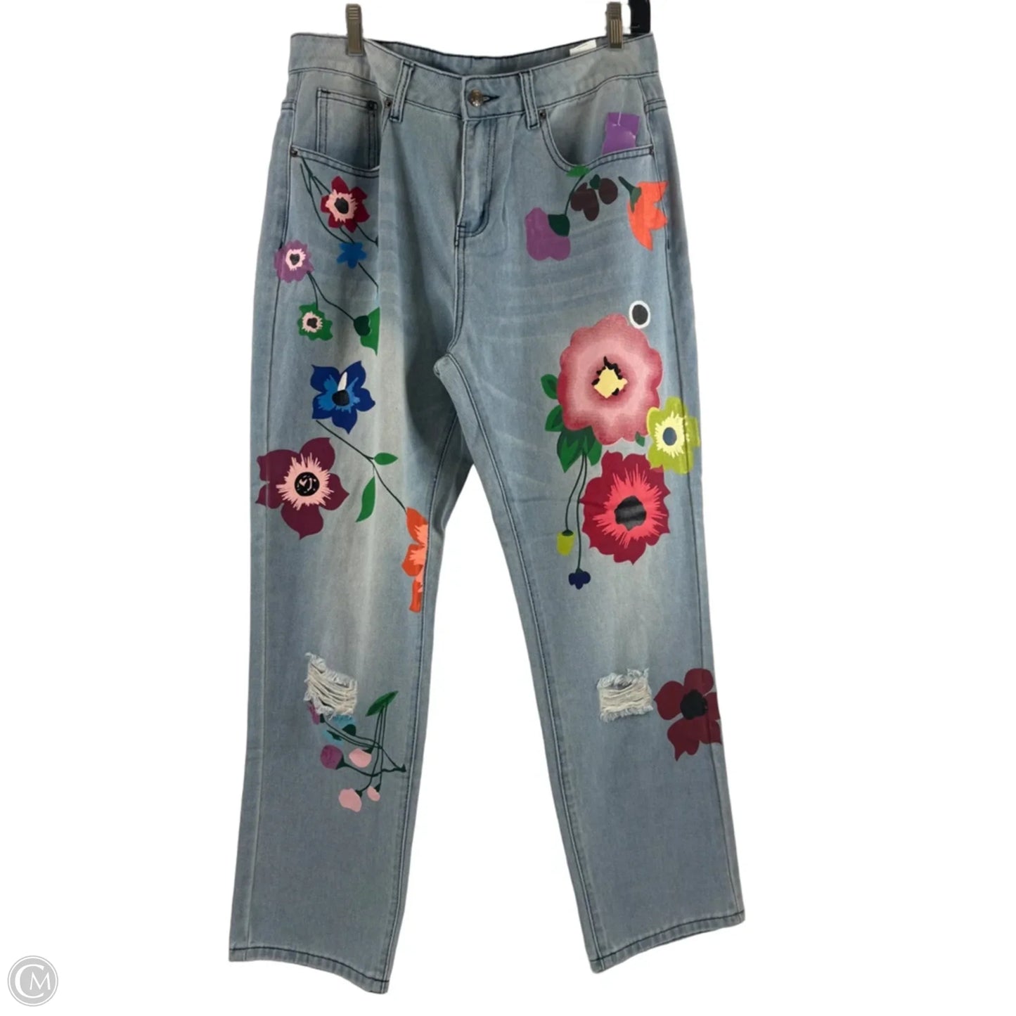 Jeans Straight By Clothes Mentor In Blue Denim, Size: 14