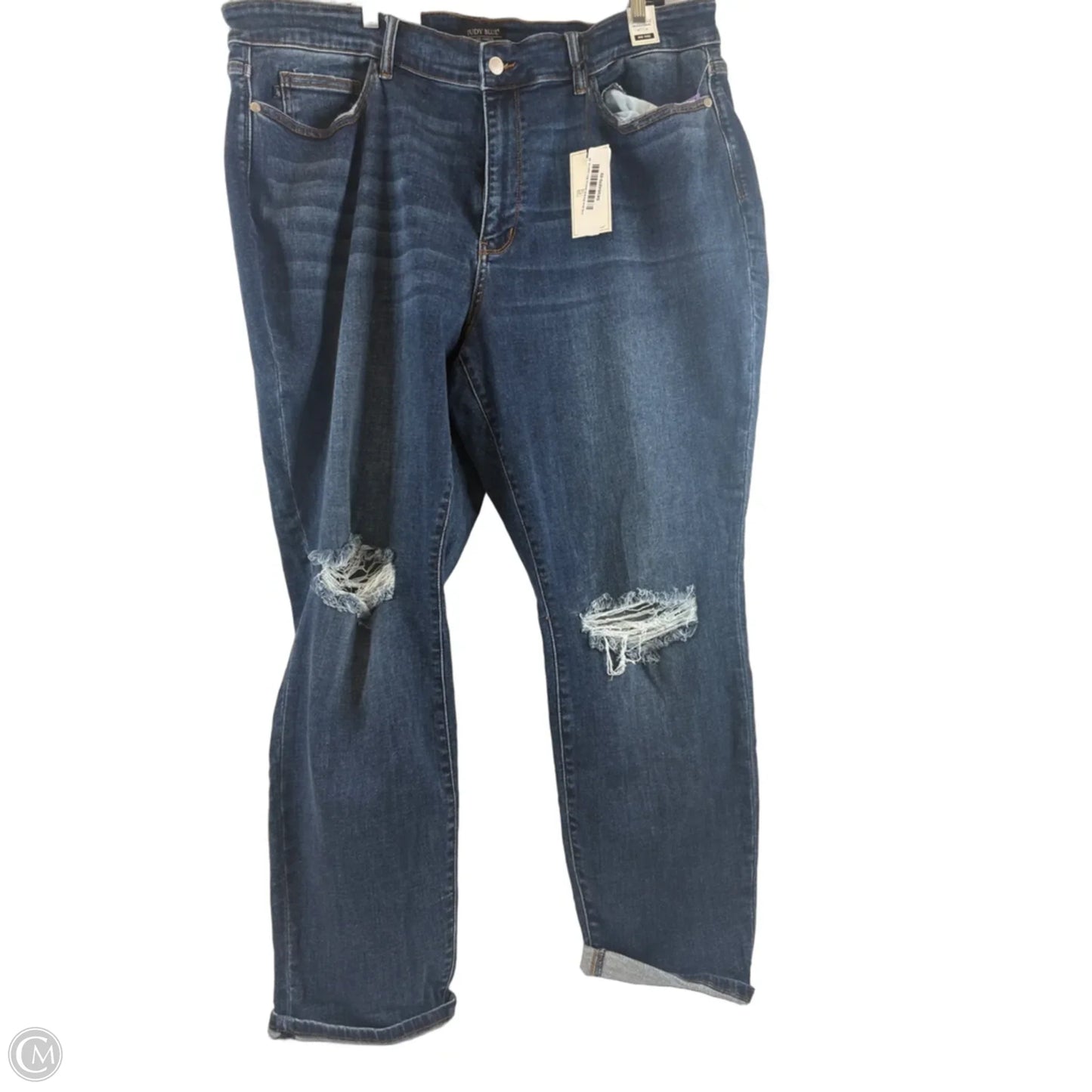 Jeans Straight By Judy Blue In Blue Denim, Size: 22