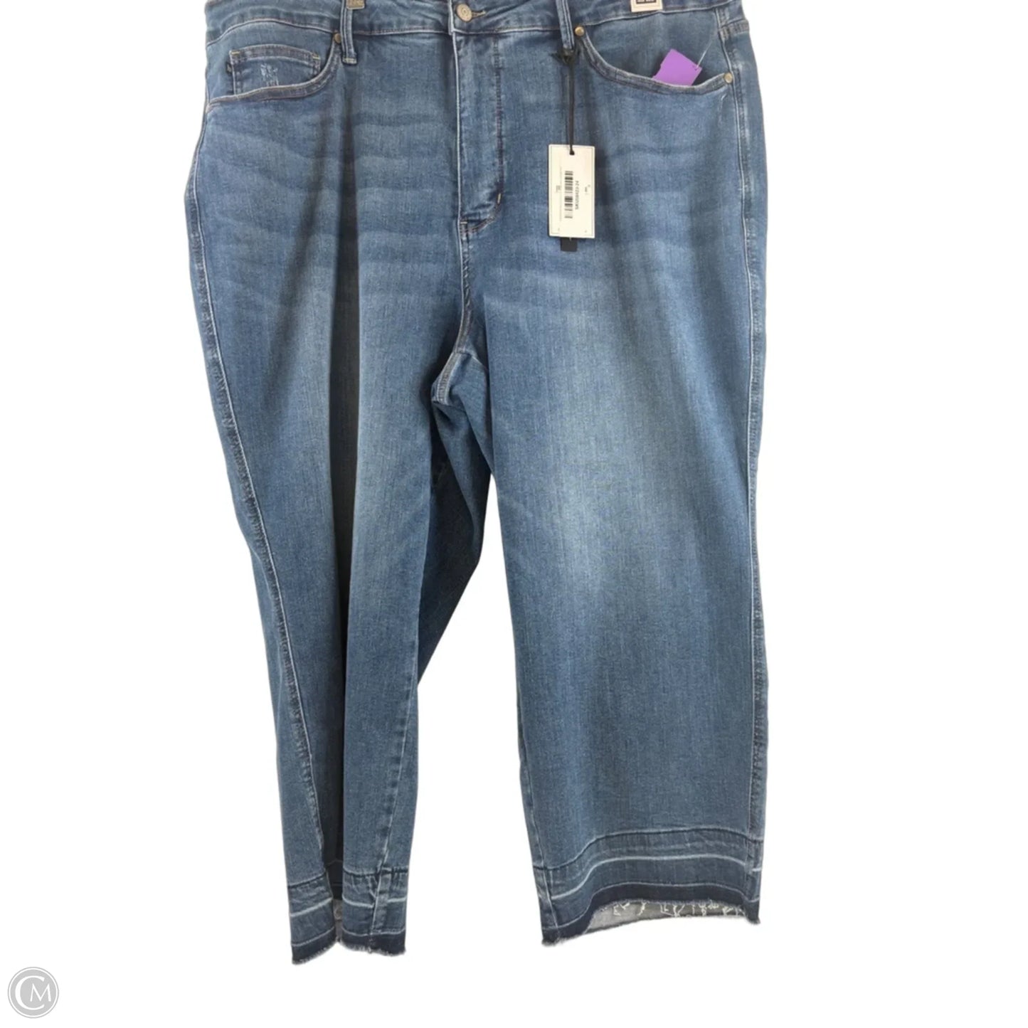 Jeans Wide Leg By Judy Blue In Blue Denim, Size: 24