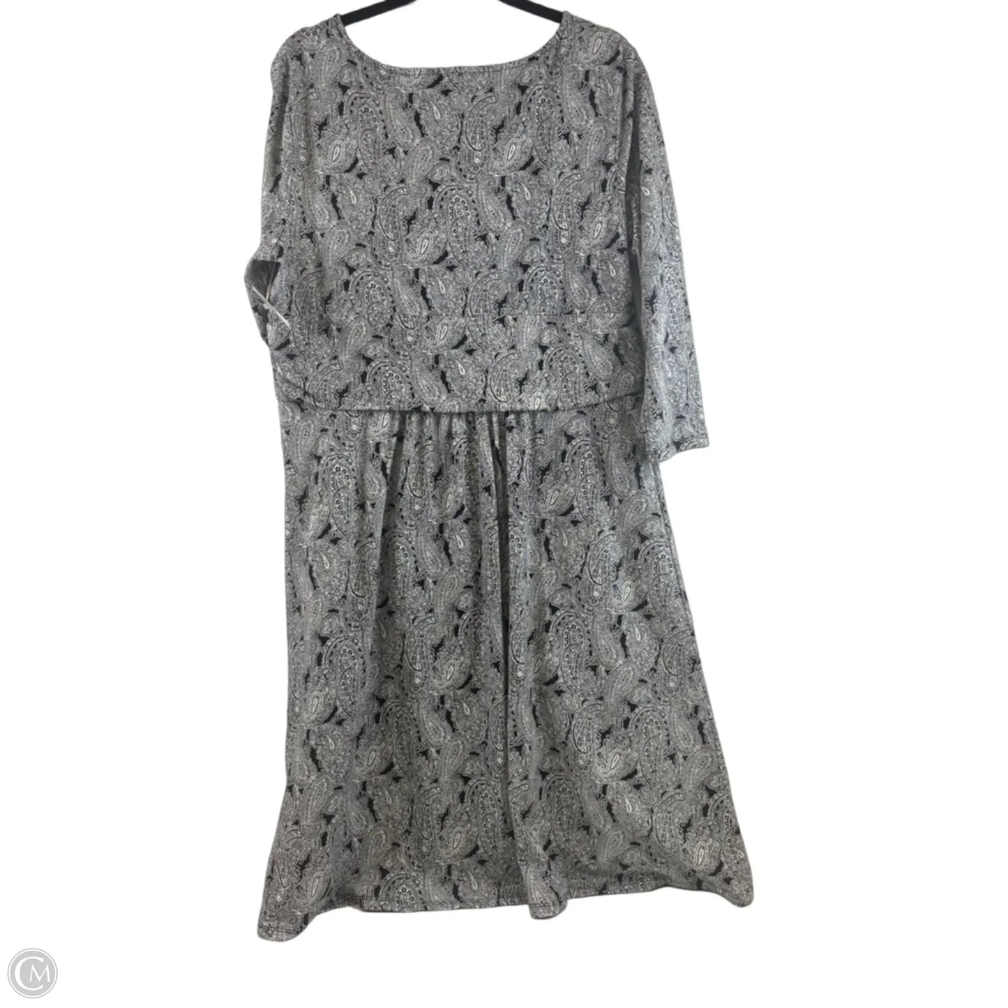 Dress Casual Midi By Lands End In Black & White, Size: Xlp