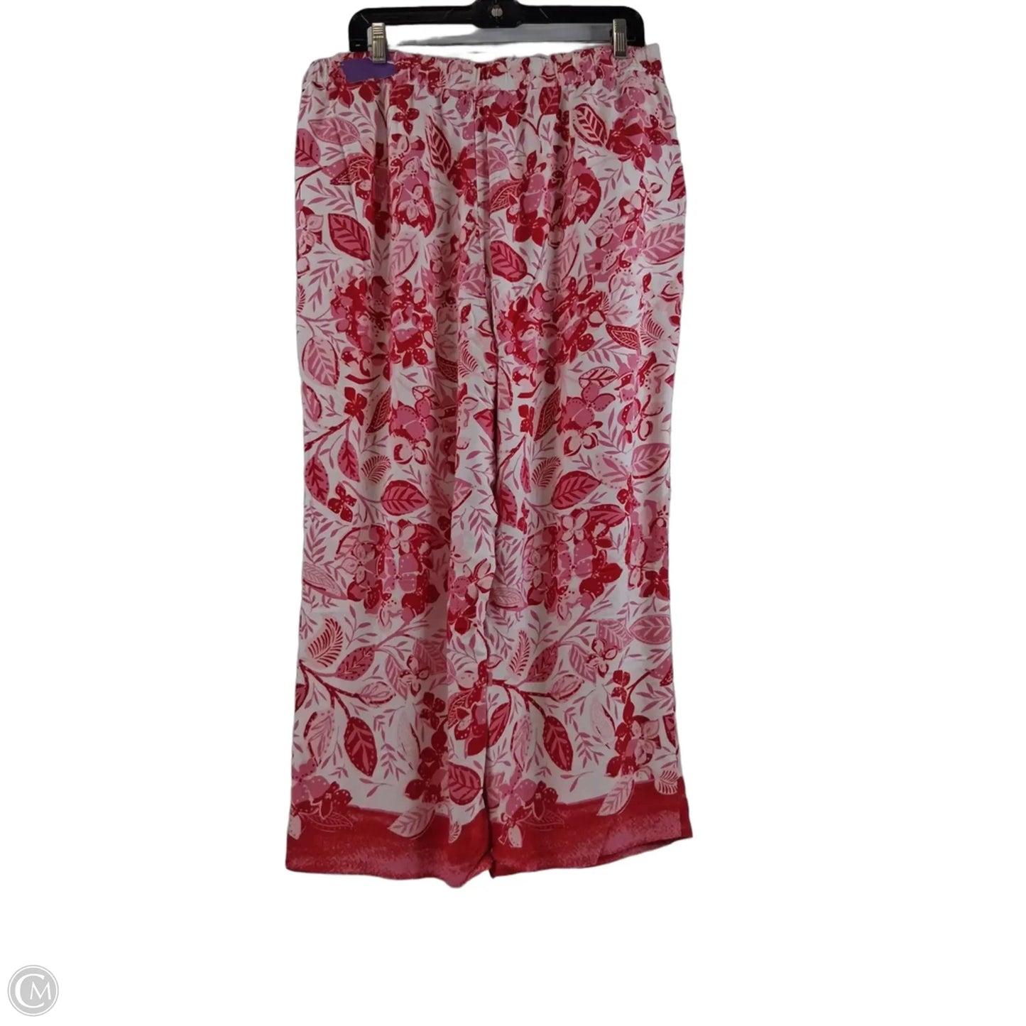 Pants Wide Leg By Talbots In Red & White, Size: 14
