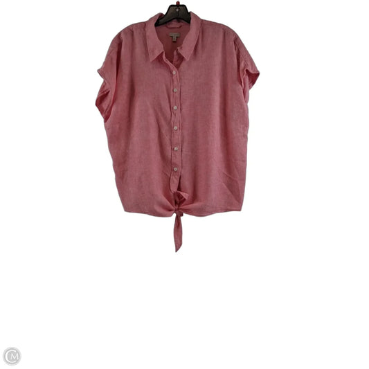 Top Short Sleeve By Talbots In Red, Size: Xl
