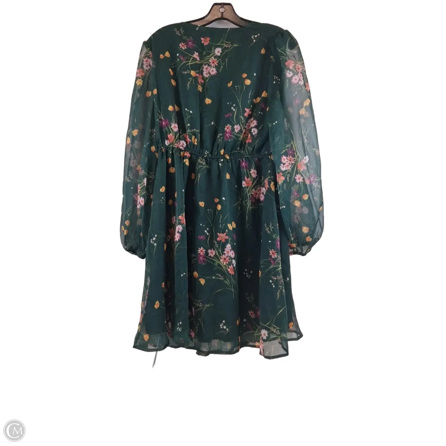 Dress Casual Midi By Cupshe In Green & Pink, Size: L