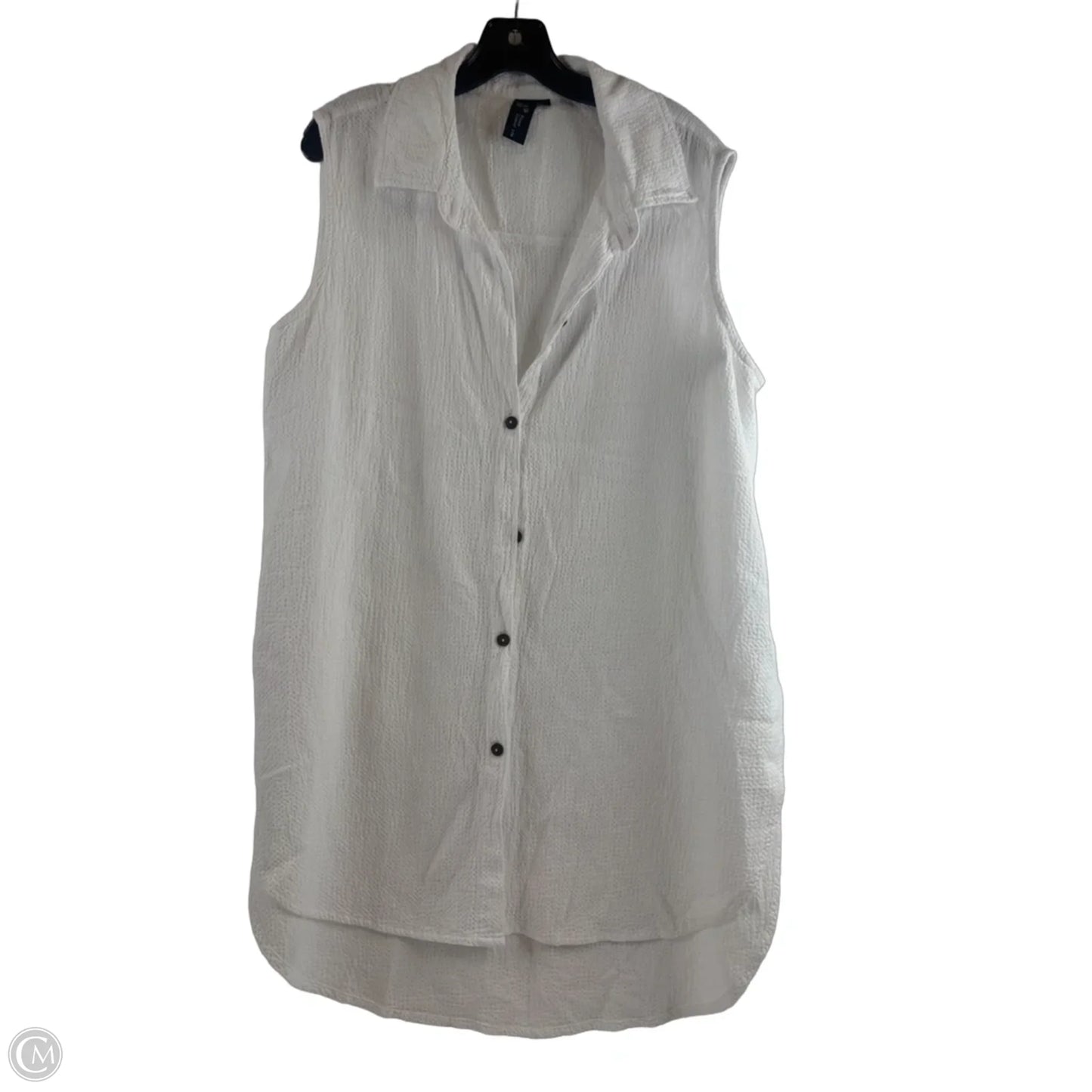 Tunic Sleeveless By Focus In White, Size: L