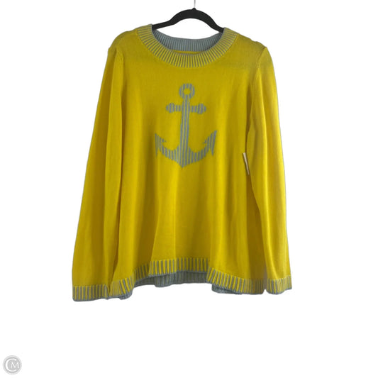 Sweater By Joan Rivers In Blue & Yellow, Size: Xl