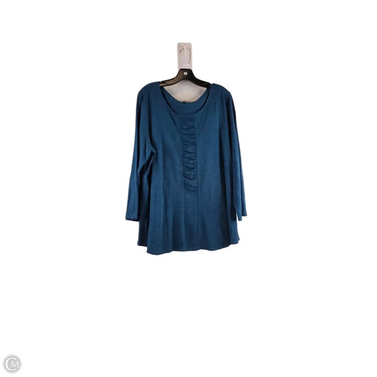 Top Long Sleeve By Habitat In Teal, Size: Xl