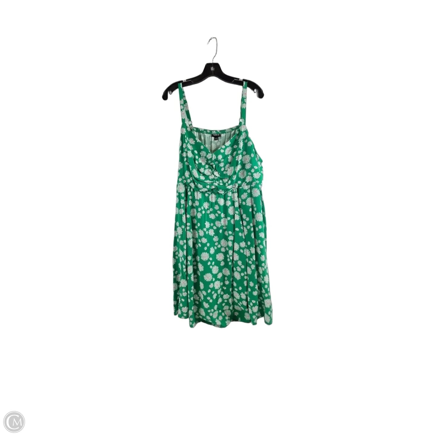 Dress Casual Short By Torrid In Green & White, Size: 2x