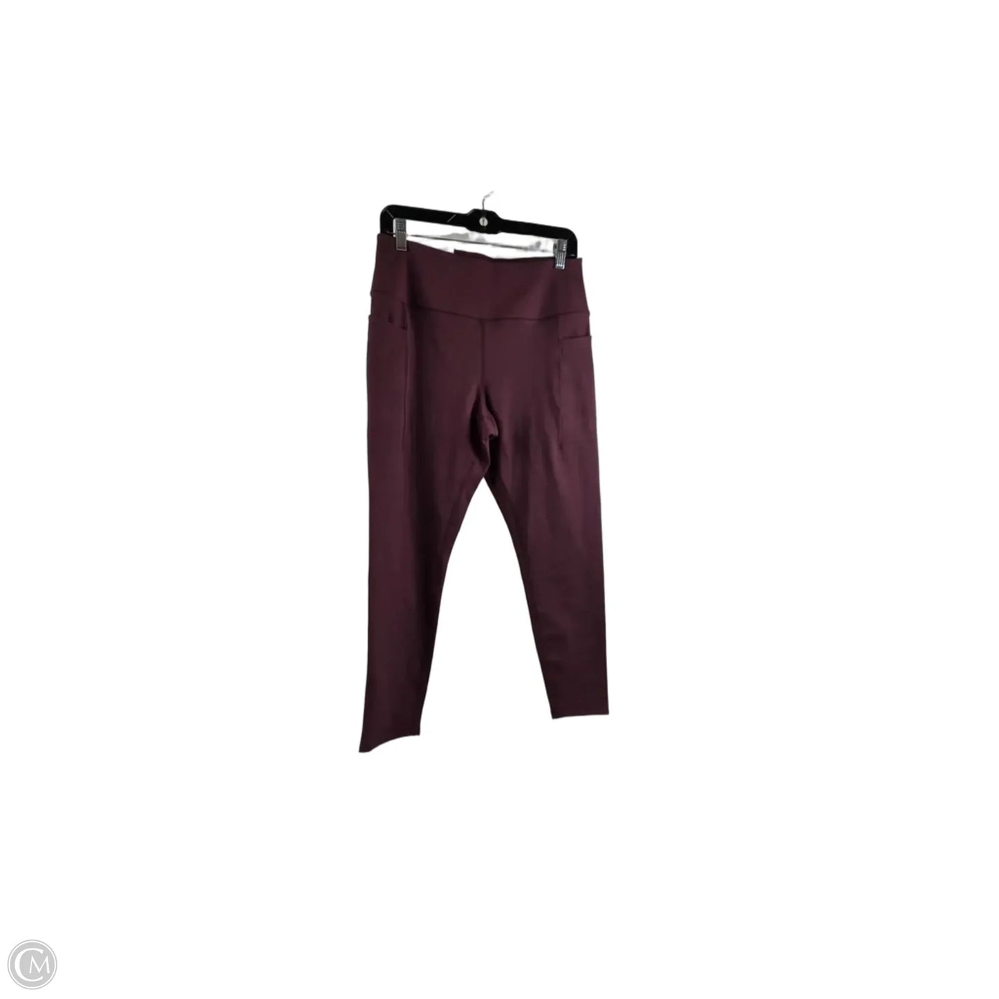 Athletic Leggings By Danskin In Maroon, Size: L