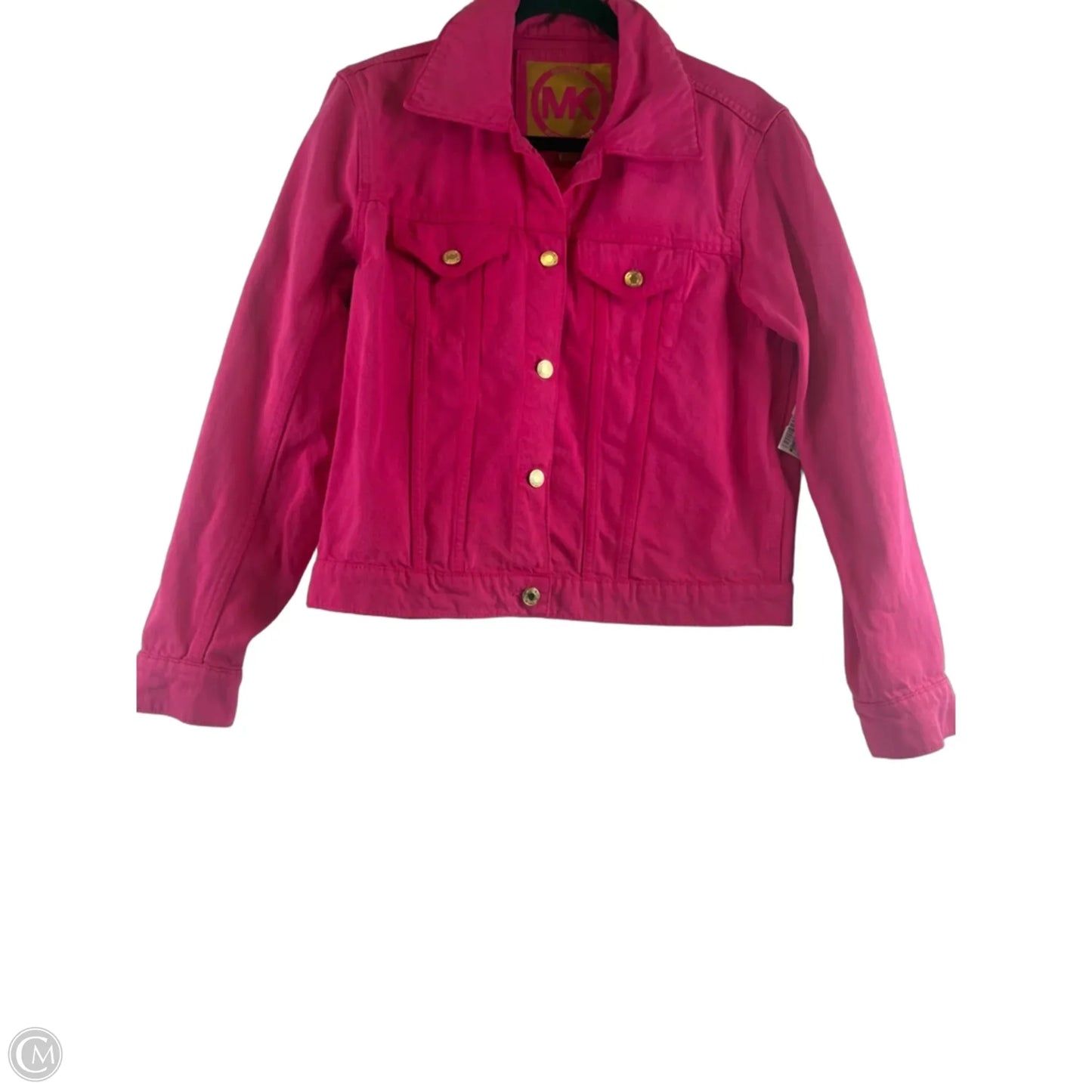 Jacket Denim By Michael By Michael Kors In Pink Denim, Size: L
