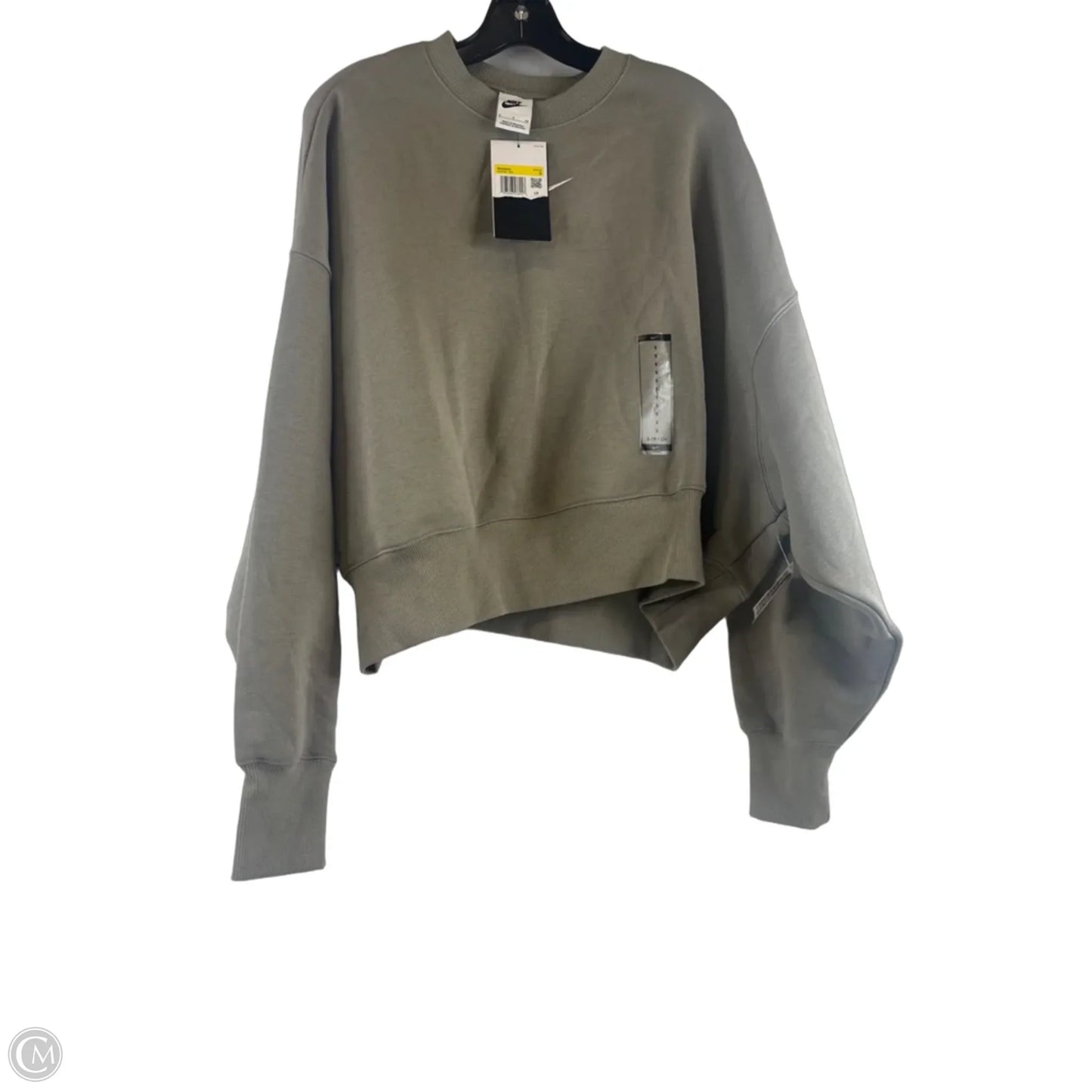 Athletic Sweatshirt Crewneck By Nike Apparel In Green, Size: S