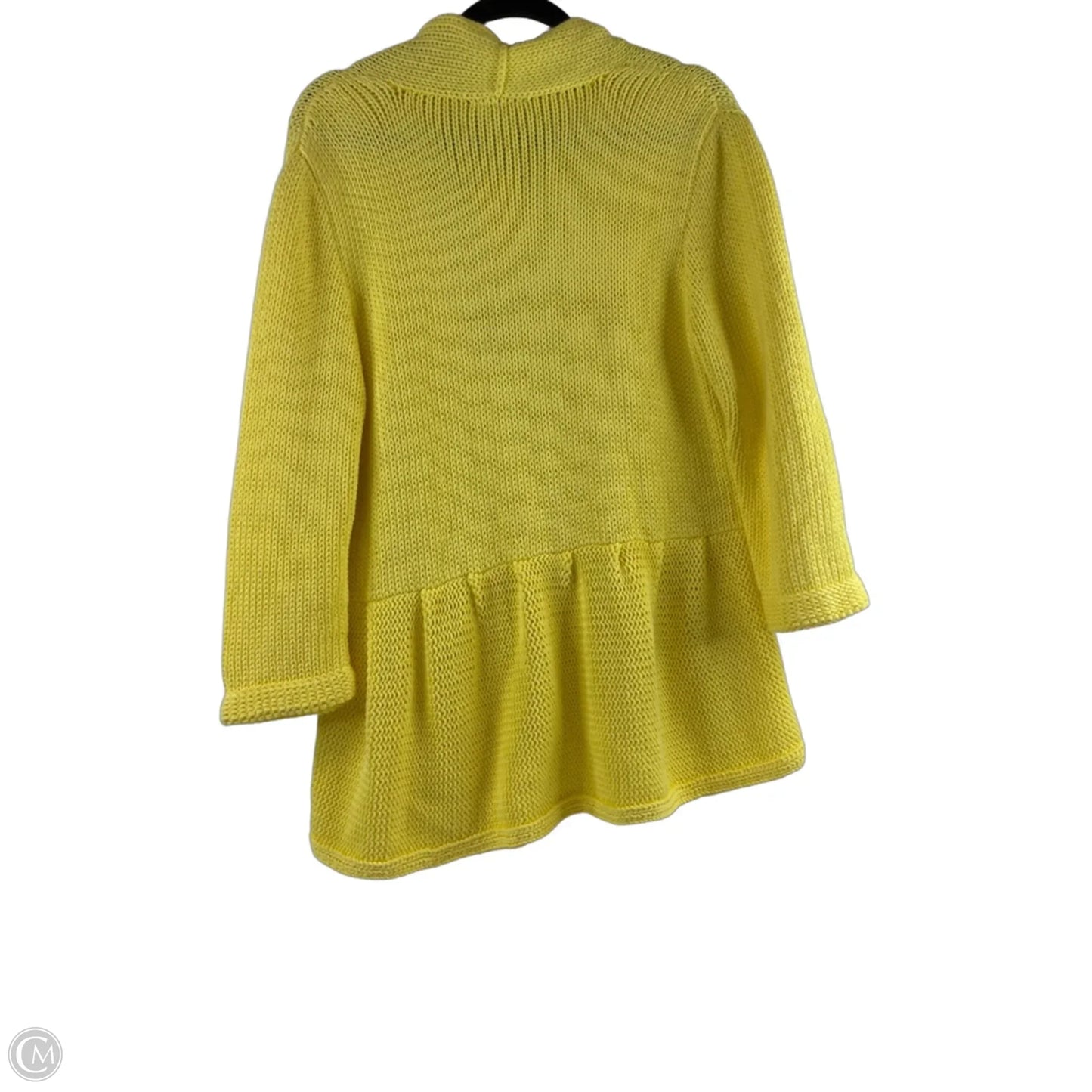 Sweater Cardigan By Soft Surroundings In Yellow, Size: Xl