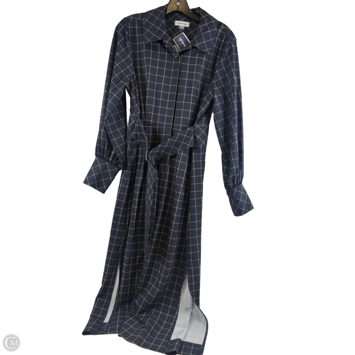 Dress Casual Maxi By Calvin Klein In Navy, Size: M