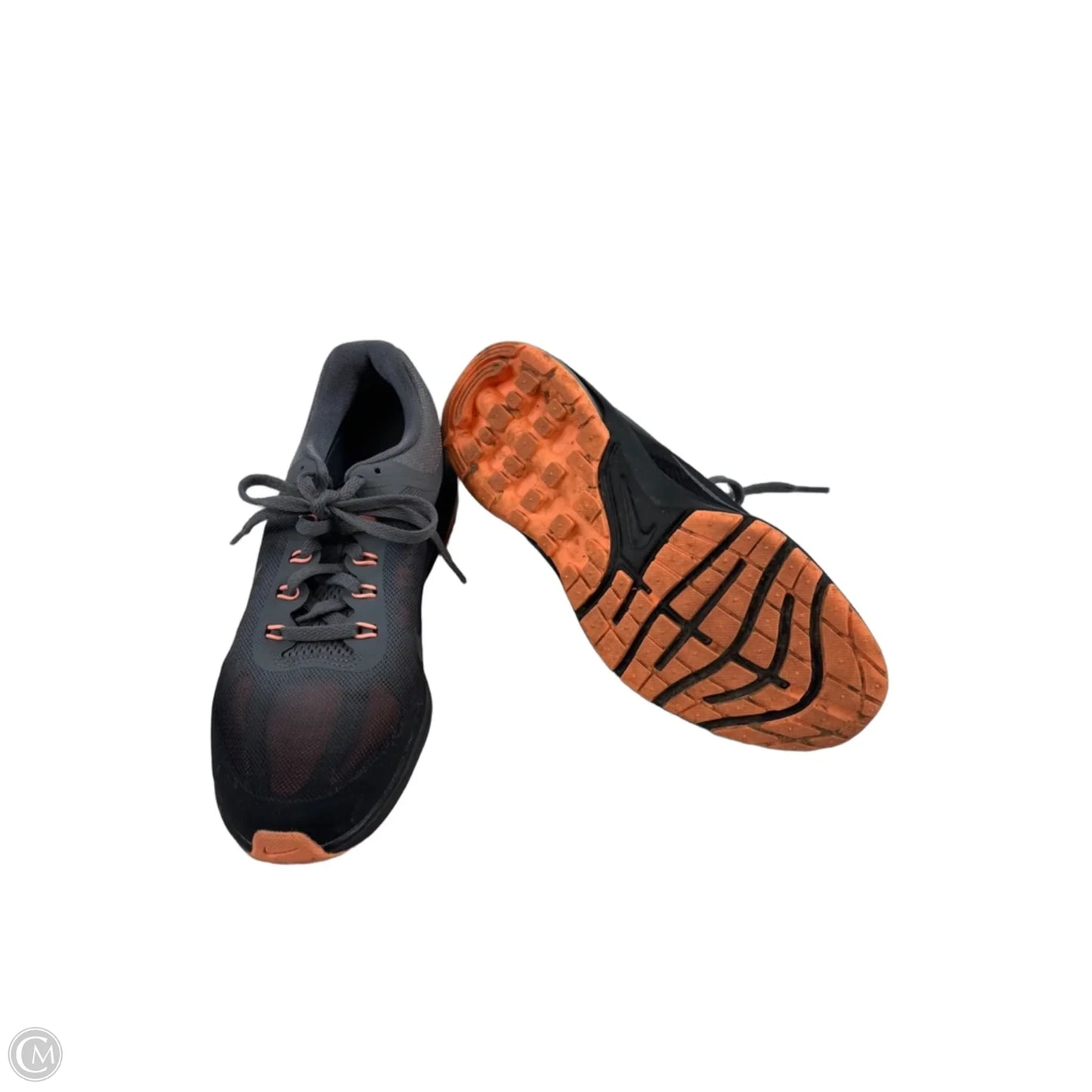 Shoes Athletic By Nike Apparel In Grey & Orange, Size: 8