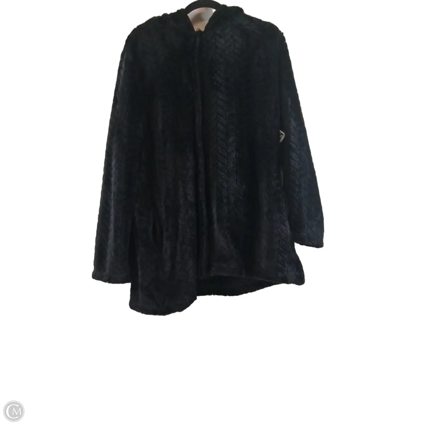 Jacket Faux Fur & Sherpa By Hue In Black, Size: Xl