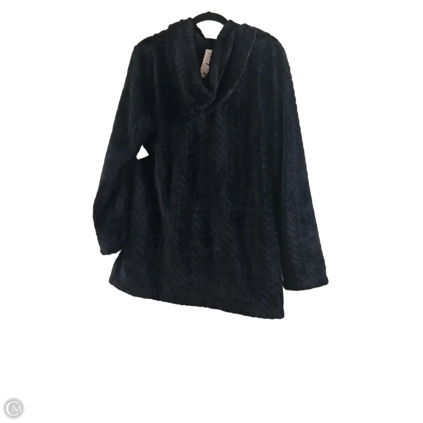 Jacket Faux Fur & Sherpa By Hue In Black, Size: Xl