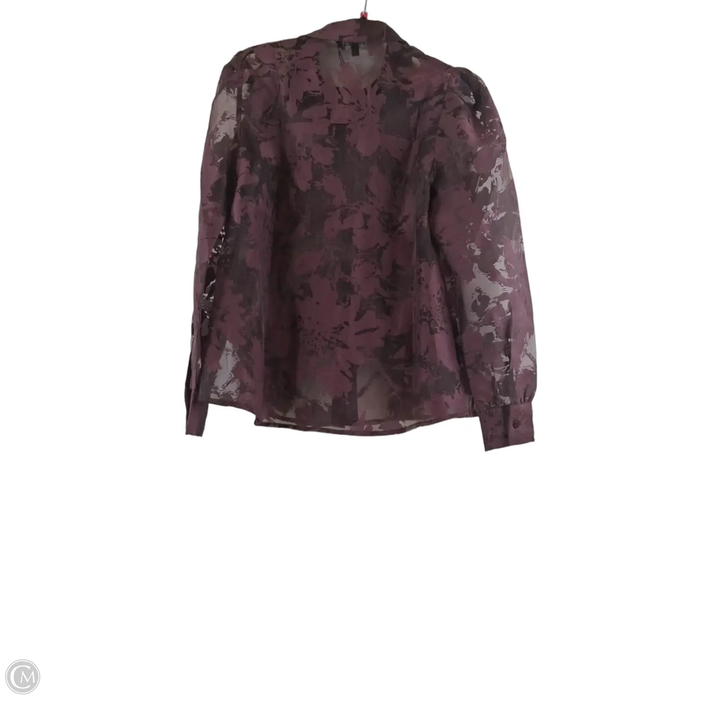 Top Long Sleeve By Clothes Mentor In Maroon, Size: S