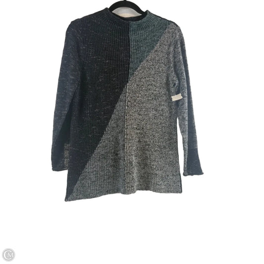 Sweater By Nic + Zoe In Black & Blue, Size: Sp