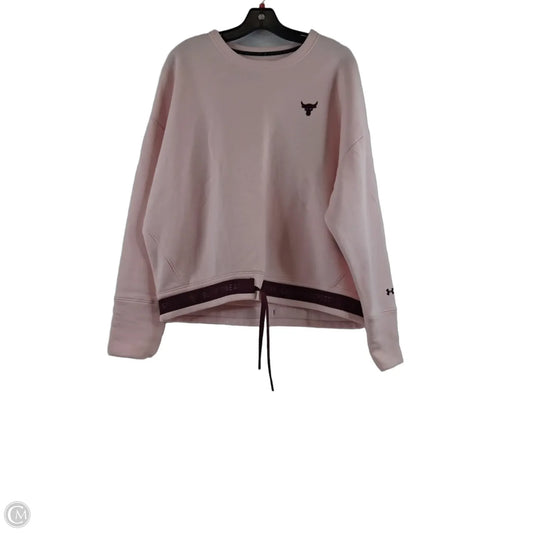 Sweatshirt Crewneck By Under Armour In Pink, Size: L