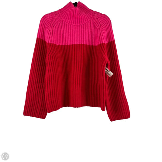 Sweater By Ann Taylor In Pink & Red, Size: S