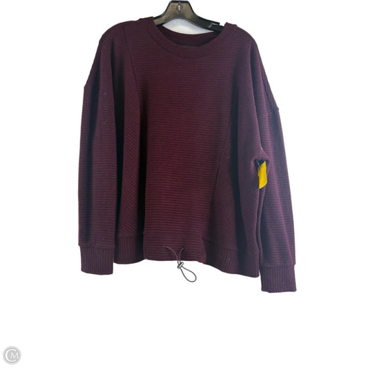 Top Long Sleeve By Simply Vera In Maroon, Size: Xxl