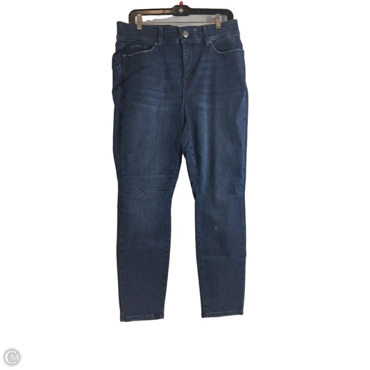 Jeans Skinny By New York And Co In Blue Denim, Size: 14p