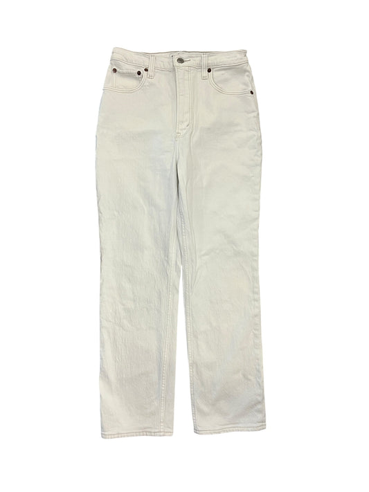 Jeans Straight By Abercrombie And Fitch In White Denim, Size:6