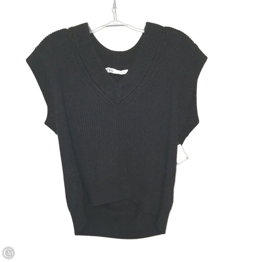 Vest Sweater By Zara In Black, Size: S