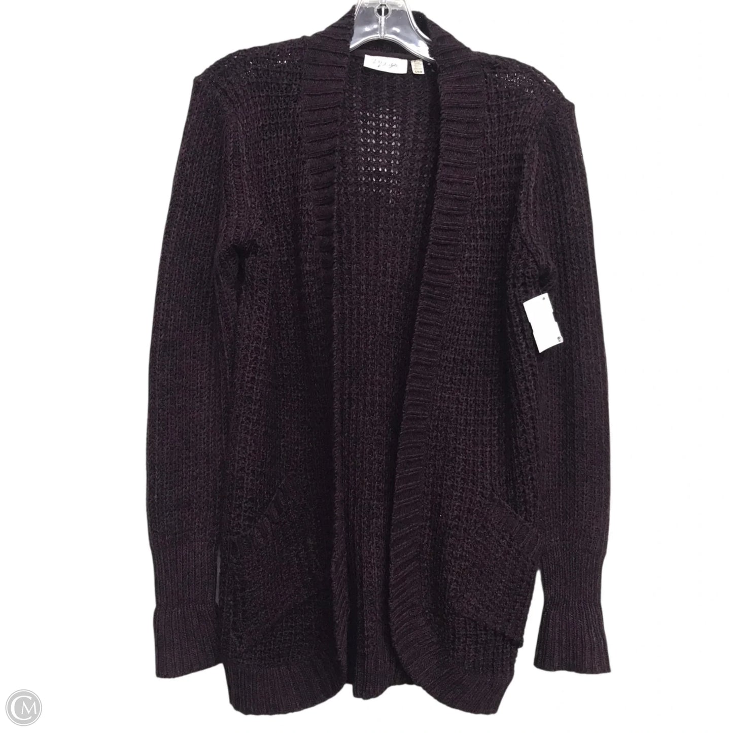 Sweater Cardigan By Rd Style In Purple, Size: S