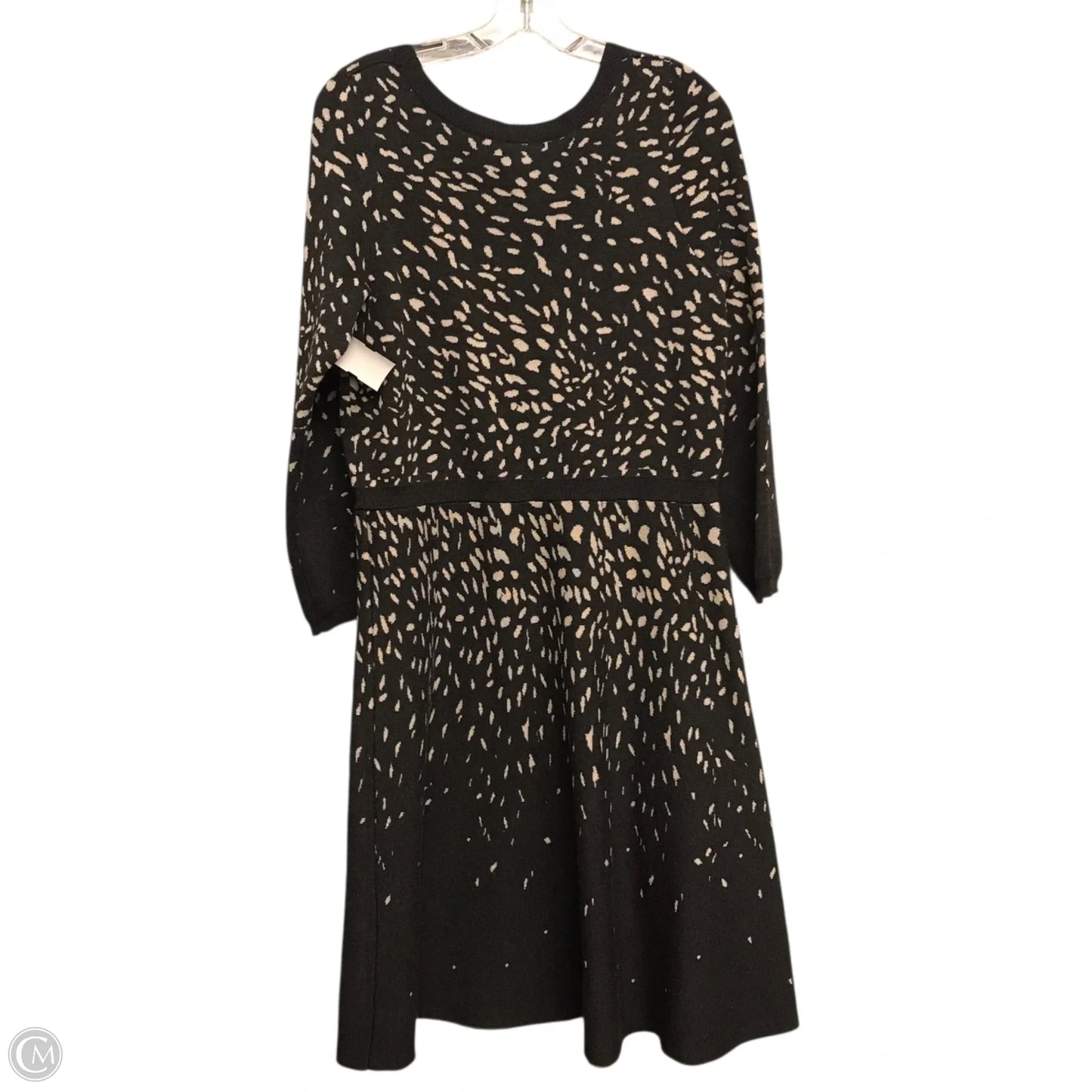 Dress Sweater By Taylor In Grey & White, Size: 1x