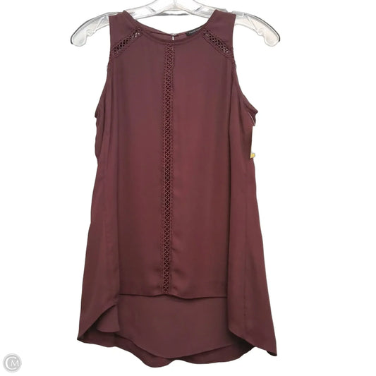 Top Sleeveless By White House Black Market In Maroon, Size: Xxs