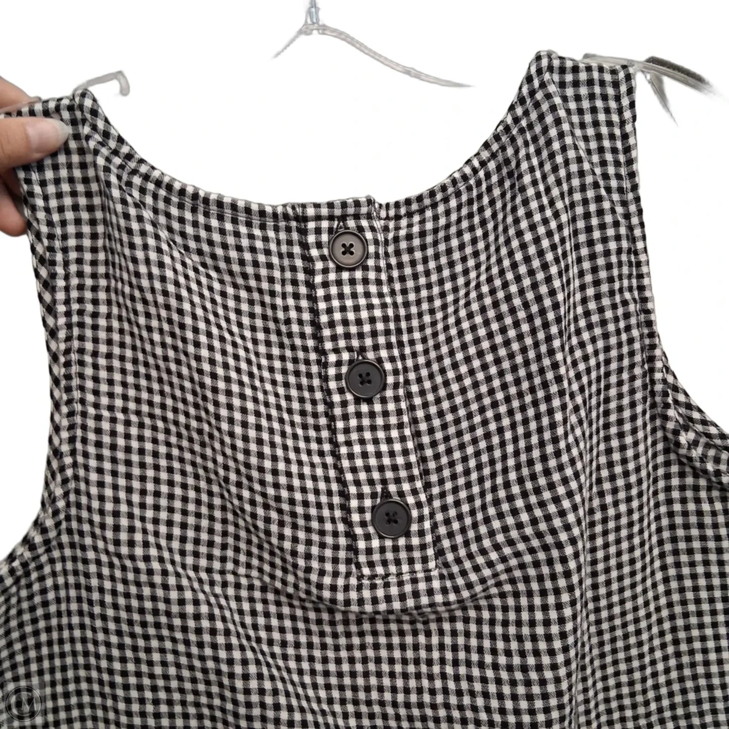 Top Sleeveless By Gap In Checkered Pattern, Size: S