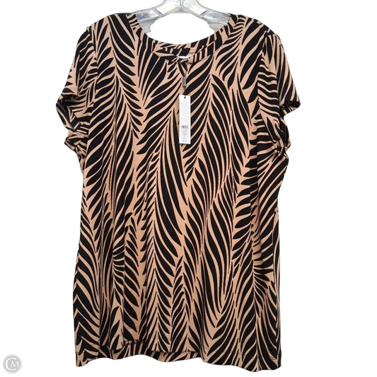 Top Short Sleeve By Chicos In Animal Print, Size: Xl