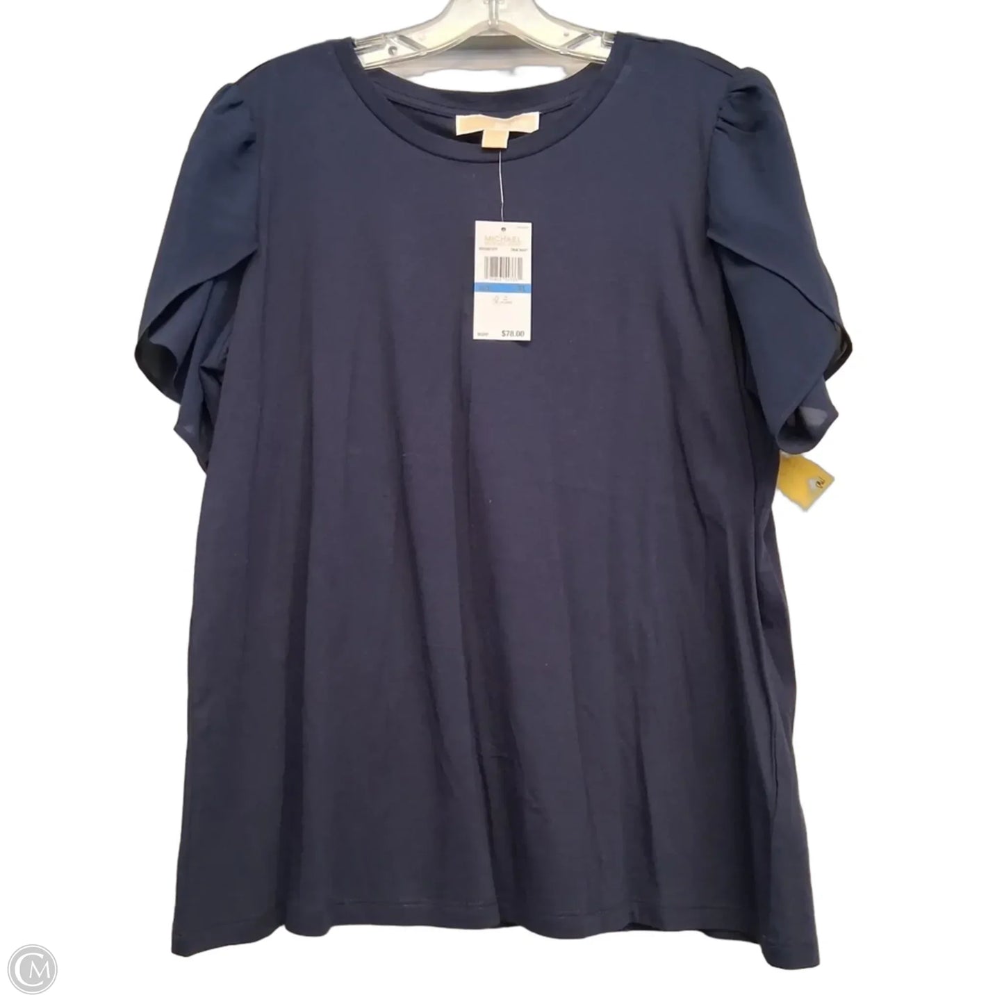 Top Short Sleeve By Michael By Michael Kors In Navy, Size: Xl
