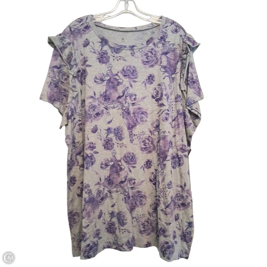 Top Short Sleeve By Torrid In Grey & Purple, Size: 4x