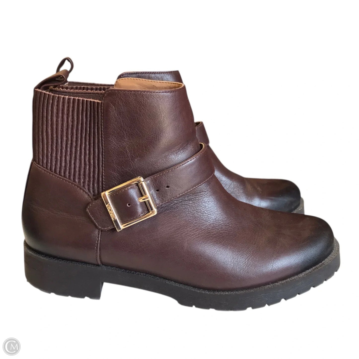 Boots Ankle Flats By Vionic In Brown, Size: 9.5
