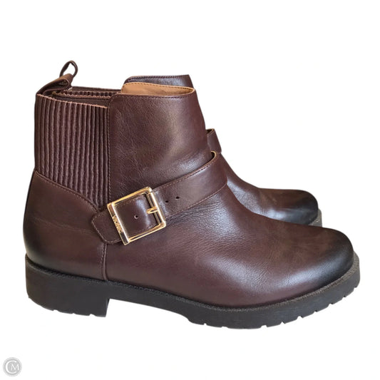 Boots Ankle Flats By Vionic In Brown, Size: 9.5
