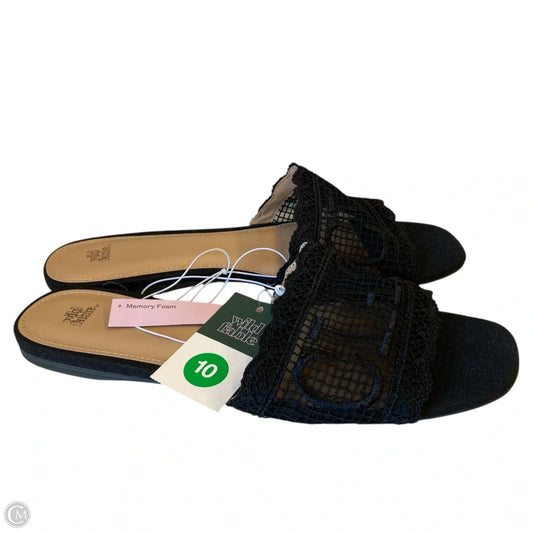 Sandals Flats By Wild Fable In Black, Size: 10