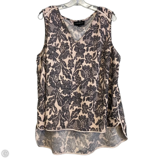 Top Sleeveless By Lane Bryant In Black & Tan, Size: 2x