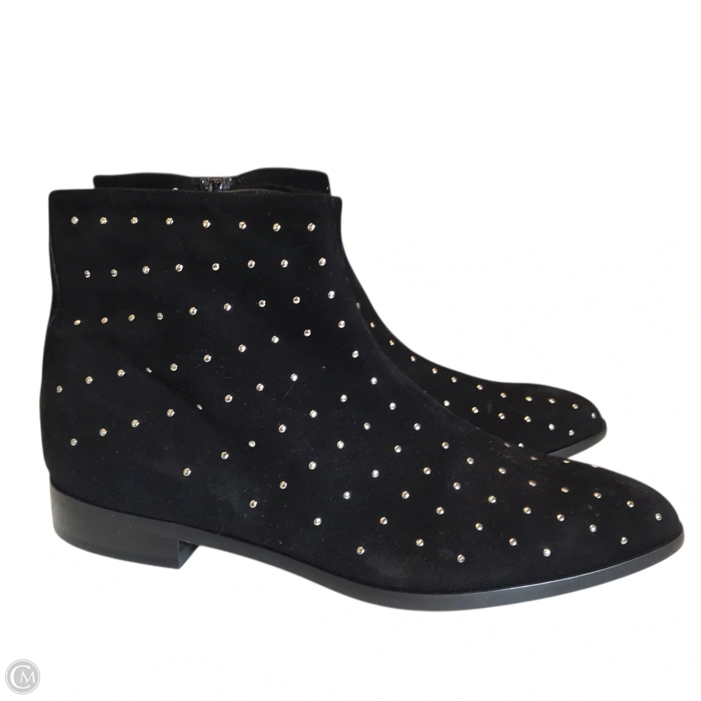 Boots Ankle Flats By J. Crew In Black & Silver, Size: 8