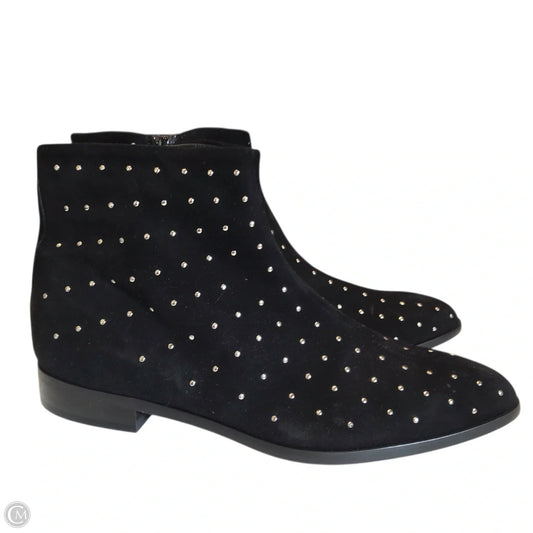 Boots Ankle Flats By J. Crew In Black & Silver, Size: 8