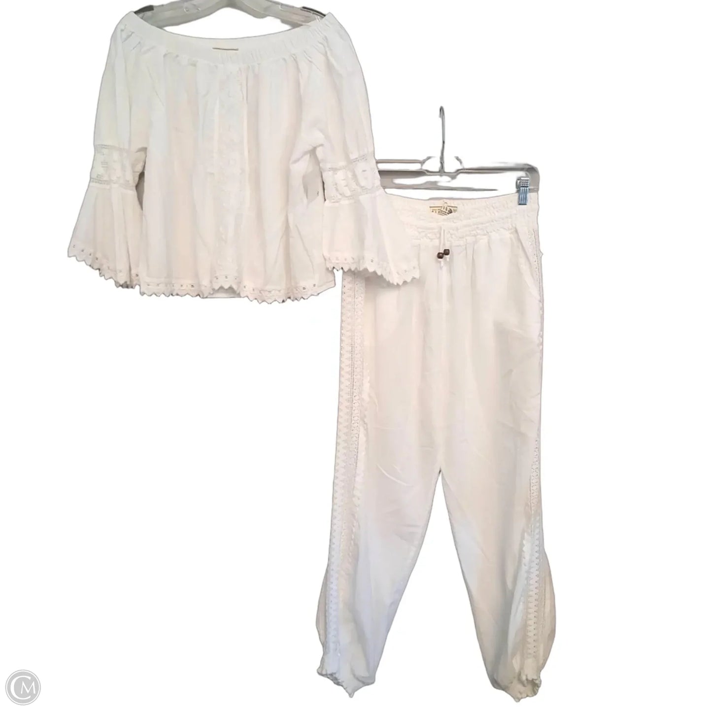 Pants Set 2pc By Sea Spice In White, Size: M