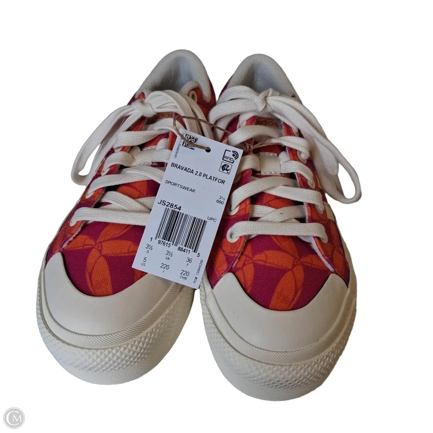 Shoes Sneakers By Adidas In Cream & Pink, Size: 5